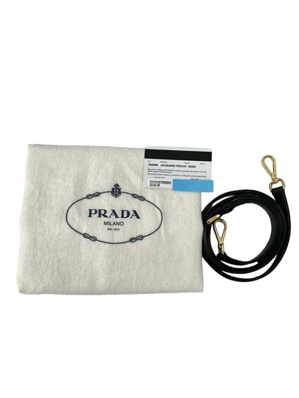 Prada Tote Logo Jacquard Black Ribbon Leather - Picture 8 of 10